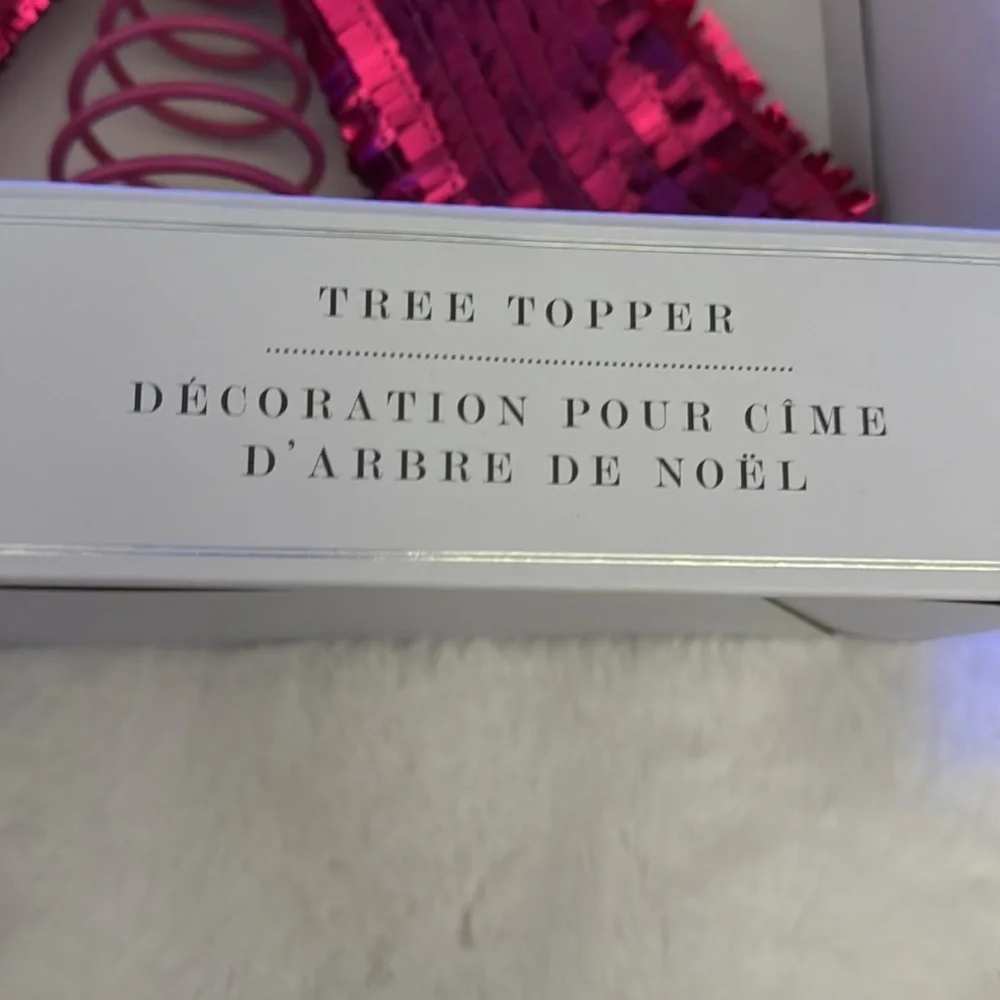 Bella Lux Bow Tree Topper PINK